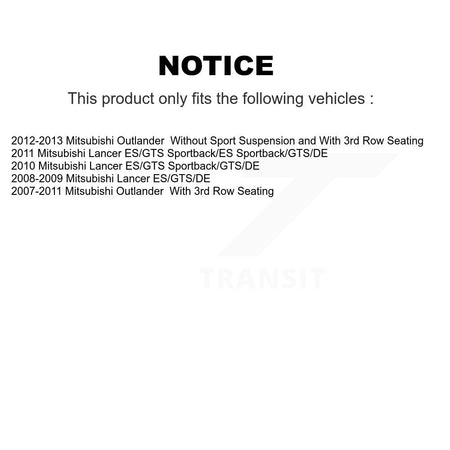 Front Suspension Strut Shock Mounting Pair For Mitsubishi Outlander Lancer K73-100161