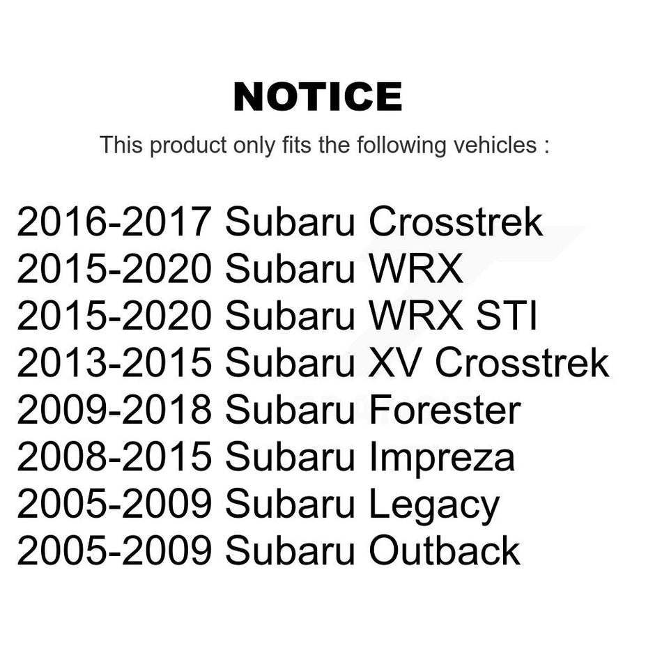 Front Suspension Strut Shock Mounting Pair For Subaru Forester Impreza XV Crosstrek WRX K73-100164