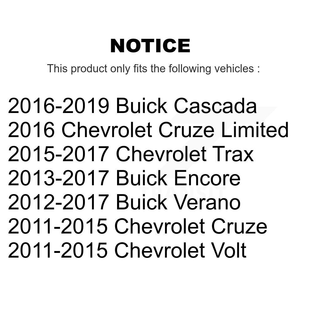 Front Suspension Strut Shock Mounting Pair For Chevrolet Cruze Buick Verano Encore Trax K73-100171