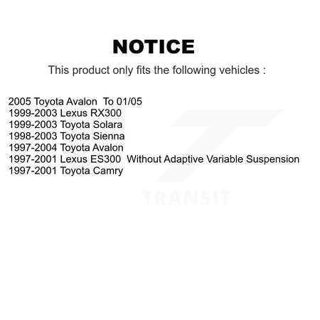 Front Suspension Strut Shock Mounting Kit For Toyota Camry Sienna Lexus Avalon RX300 K73-100176