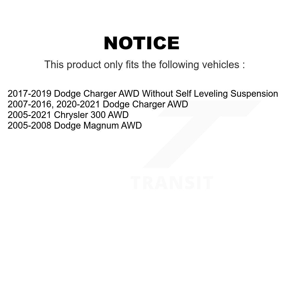 Front Suspension Strut Shock Mounting Kit For Chrysler 300 Dodge Charger Magnum AWD K73-100179