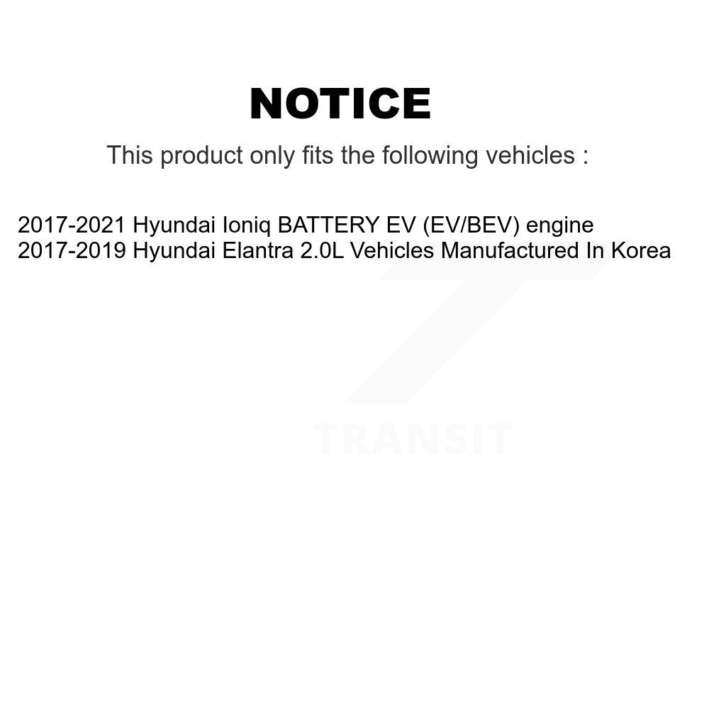 Front Suspension Strut Shock Mounting Pair For Hyundai Elantra Ioniq K73-100241