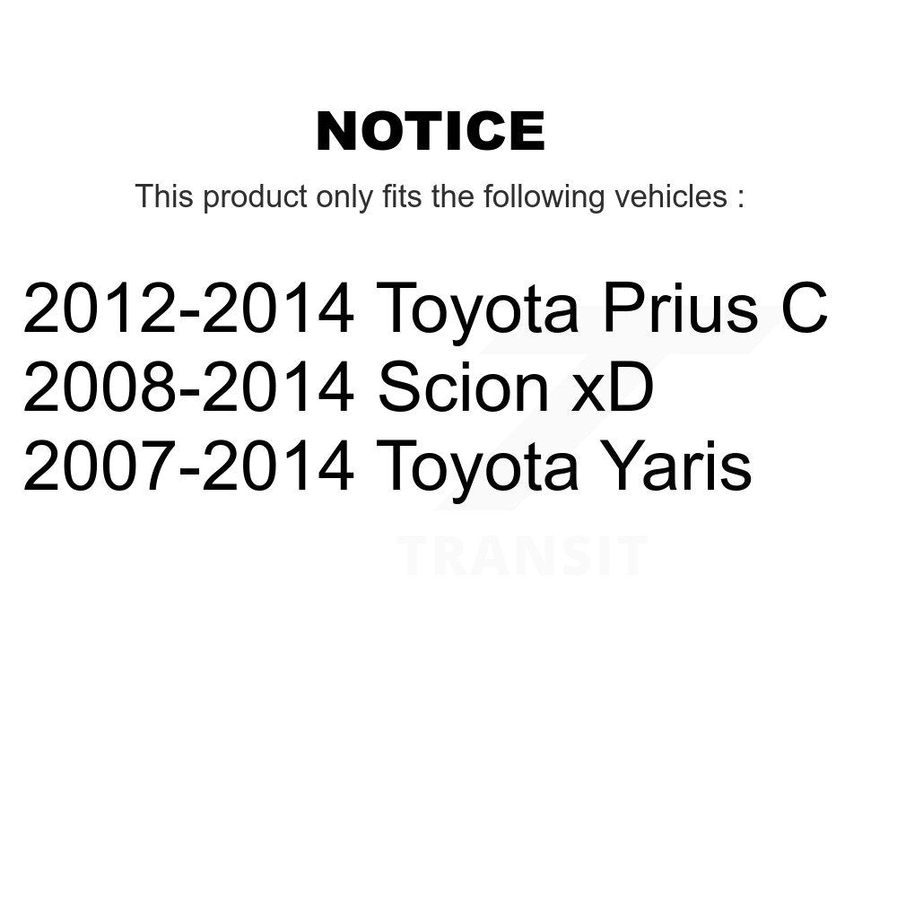 Front Rear Suspension Strut Shock Mounting Kit For Toyota Yaris Prius C Scion xD K73-100252