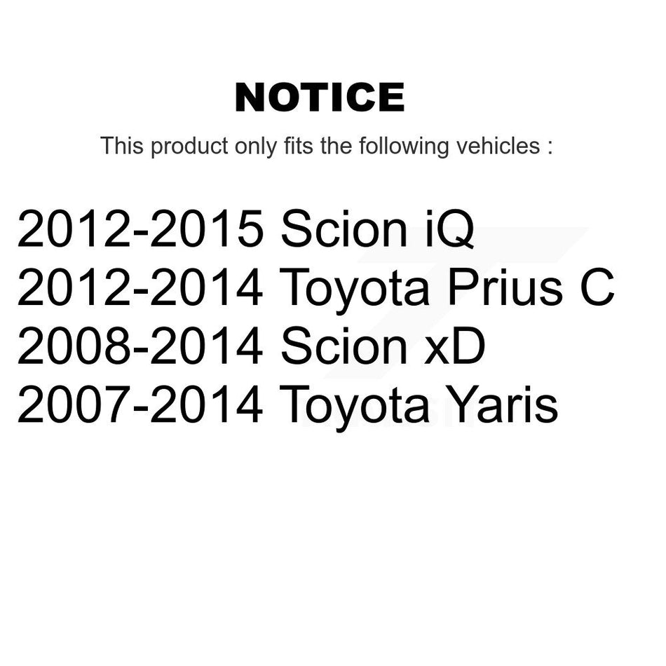 Rear Suspension Strut Shock Mounting Pair For Toyota Yaris Prius C Scion xD iQ K73-100260