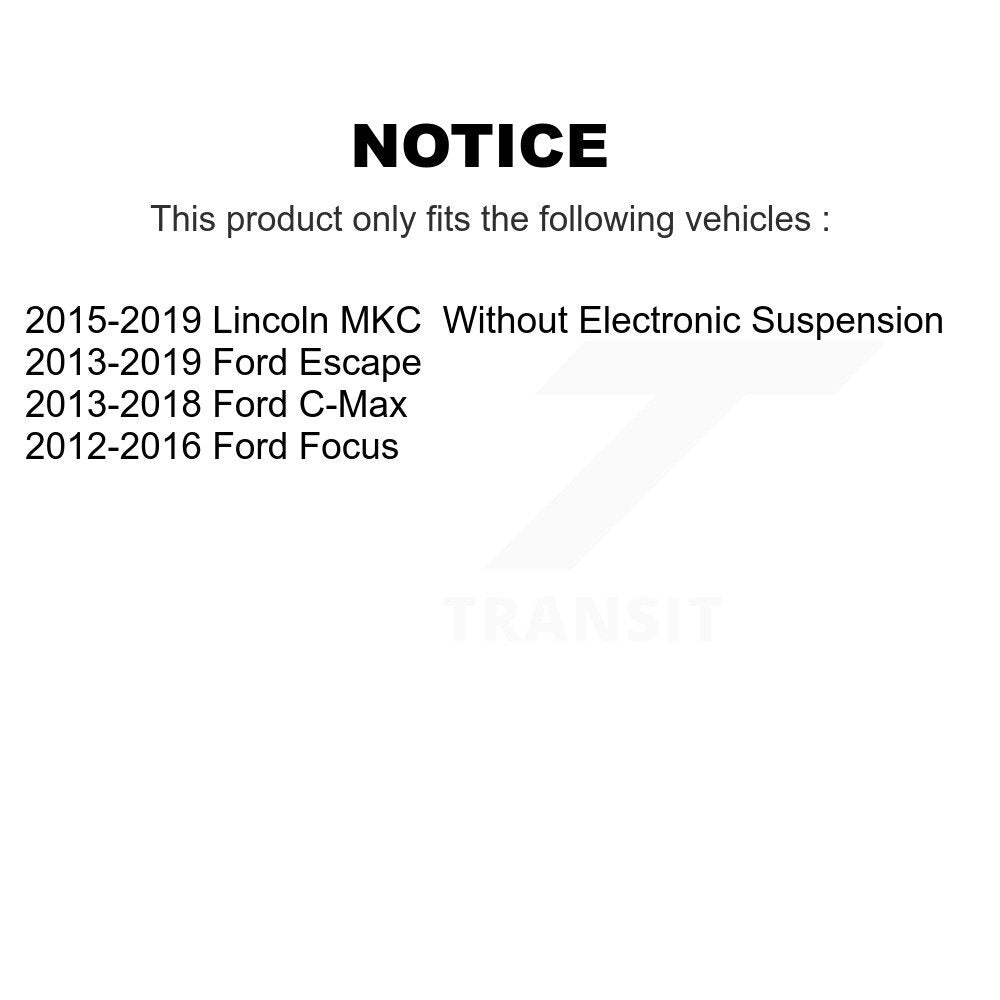Front Rear Suspension Strut Shock Mounting Kit For Ford Escape Focus Lincoln MKC C-Max K73-100270