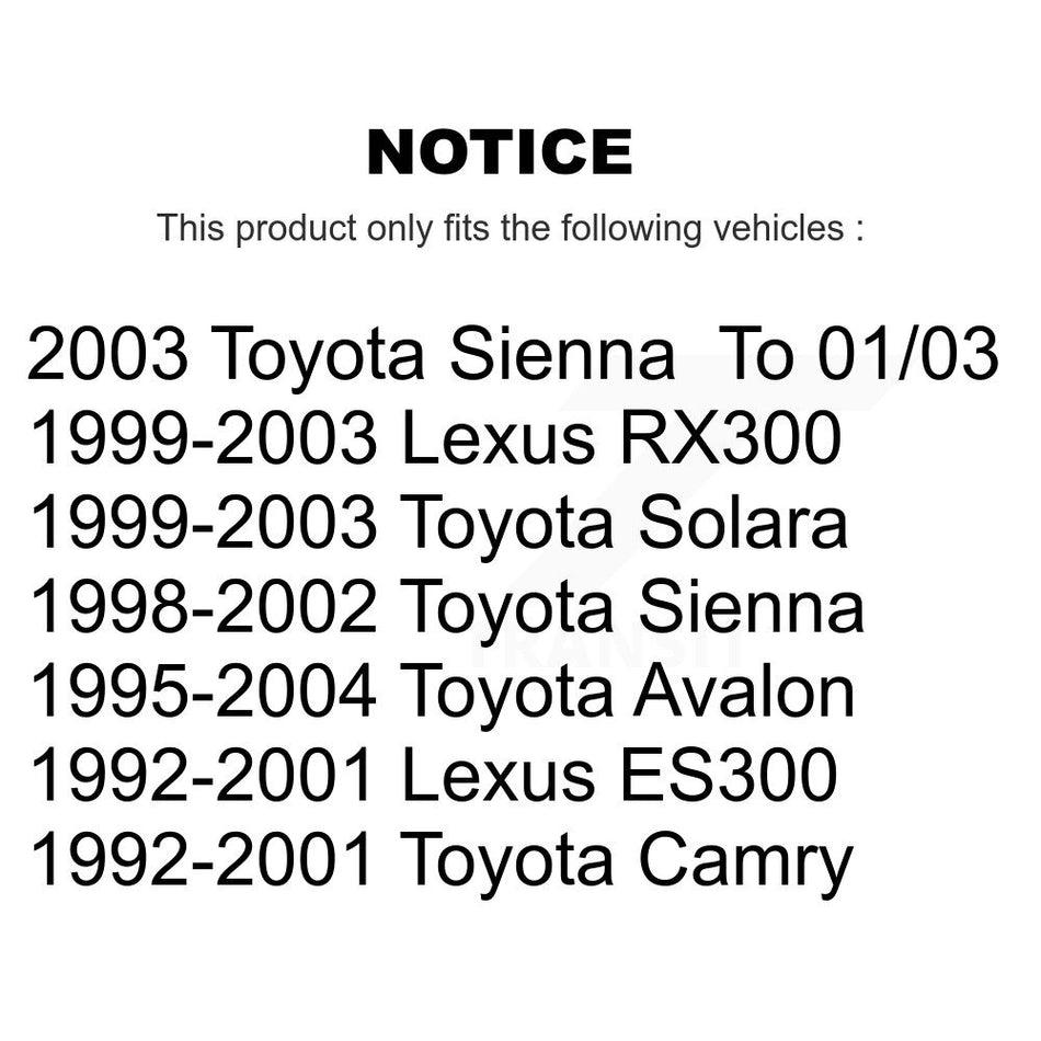 Front Wheel Bearing And Tie Rod End Kit For Toyota Camry Avalon Lexus Sienna RX300 ES300 Solara K77-100001