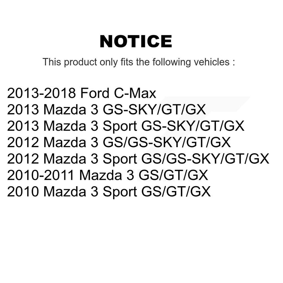 Rear Suspension Shock Absorber Pair For Mazda 3 Ford C-Max Sport K78-100336