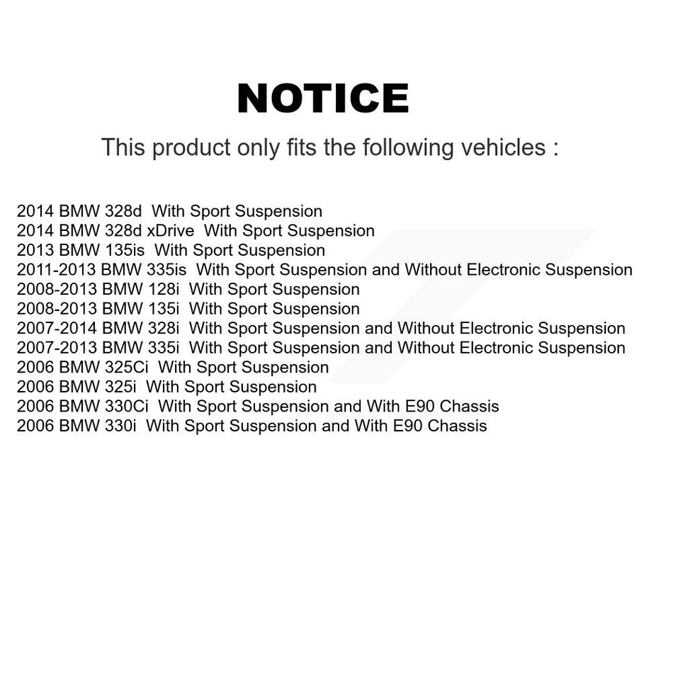 Rear Shock Absorbers Pair For BMW 328i 335i 128i 135i 325i 330i 328d xDrive 335is 325Ci K78-100422