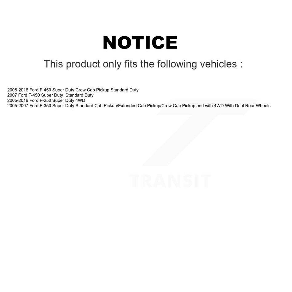 Rear Suspension Shock Absorbers Pair For Ford F-250 Super Duty F-350 F-450 K78-100436