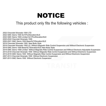 Rear Shock Absorbers Pair For GMC Chevrolet Sierra 1500 Silverado Limited LTD LD K78-100440