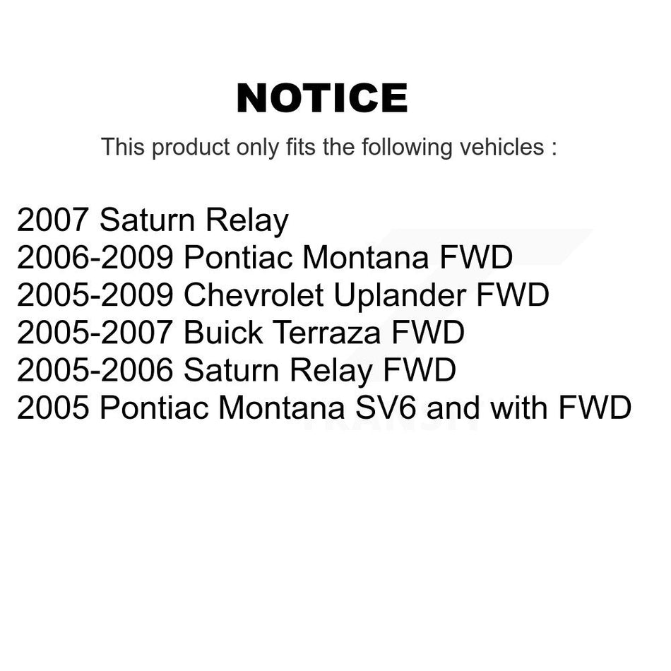 Front Suspension Struts Pair For Pontiac Montana Chevrolet Uplander Buick Terraza Saturn K78-100683