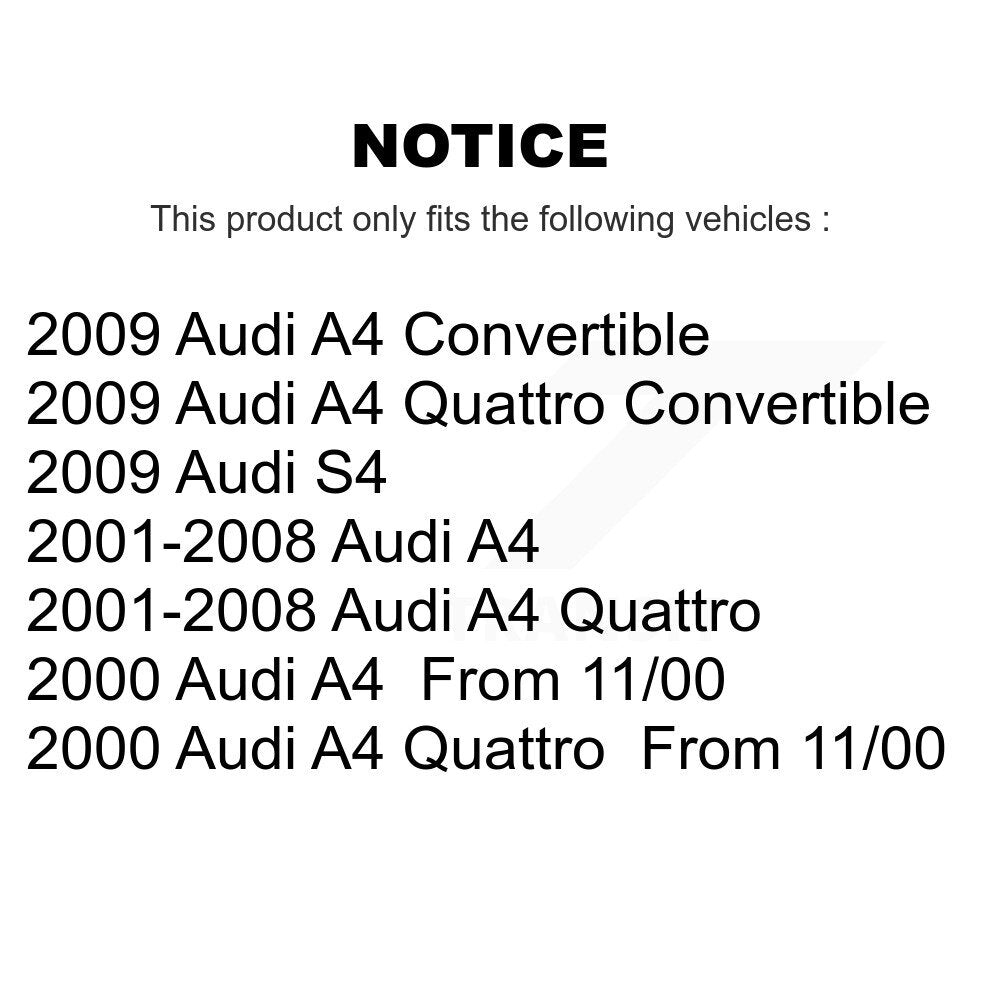Rear Suspension Struts Pair For Audi A4 Quattro S4 K78-100731