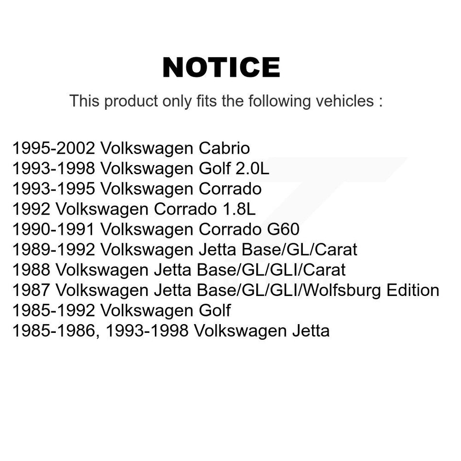 Rear Suspension Struts Pair For Volkswagen Cabrio Jetta Golf Corrado K78-100733