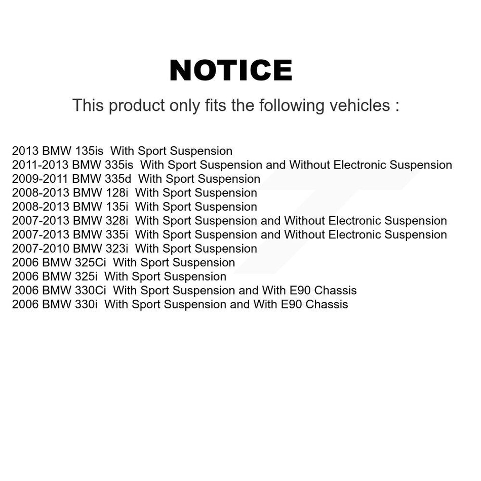 Front Suspension Struts Kit For BMW 328i 335i 128i 323i 135i 325i 330i 335is 335d 325Ci K78-100758