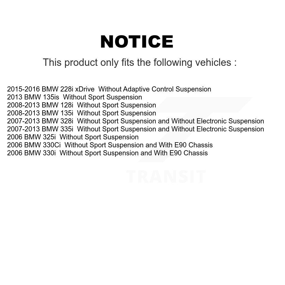 Front Suspension Struts Kit For BMW 328i 335i 128i 135i 325i 228i xDrive 330i 330Ci 135is K78-100759