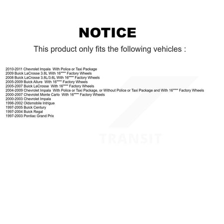 Front Rear Suspension Struts Kit For Chevrolet Impala Buick LaCrosse Century Allure Monte K78-100867
