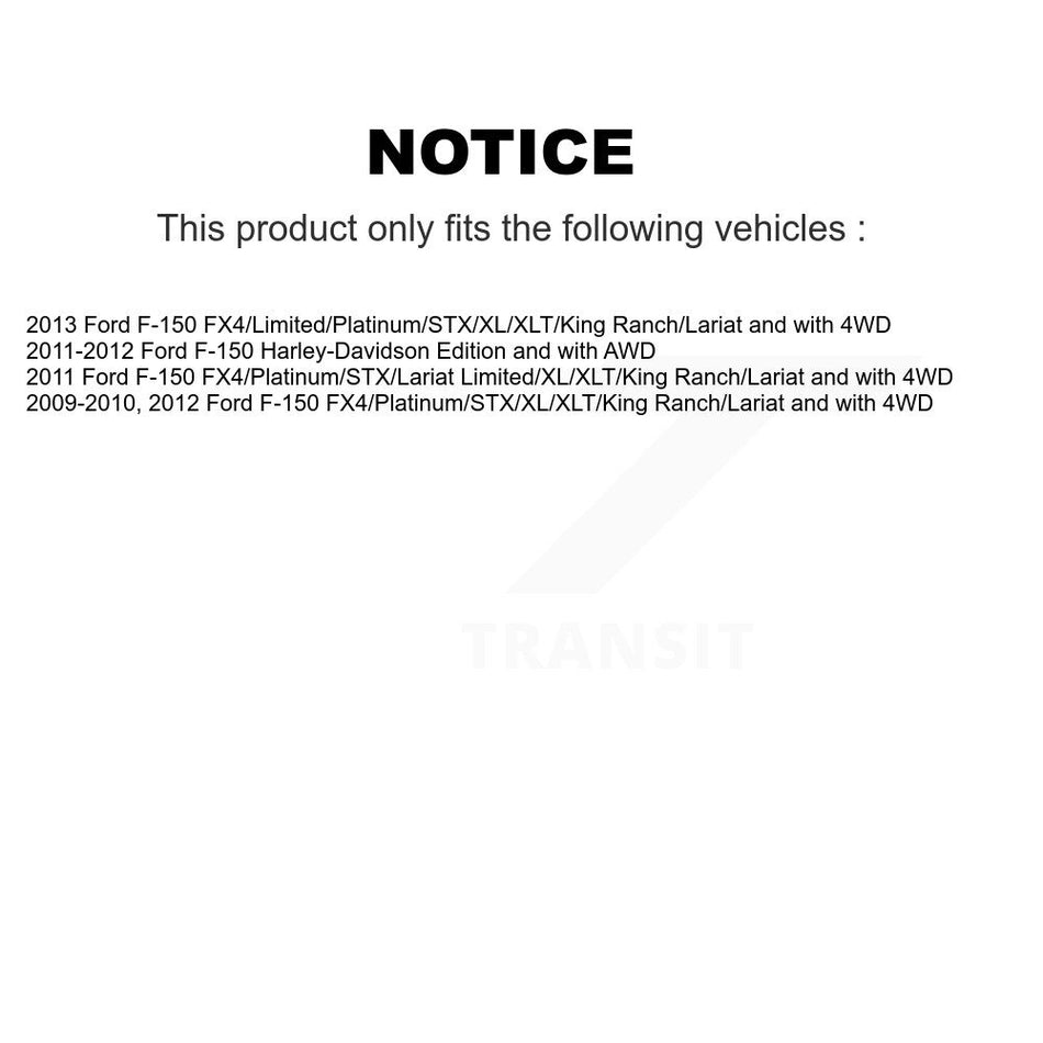 Front Rear Suspension Struts Kit For Ford F-150 K78-100927