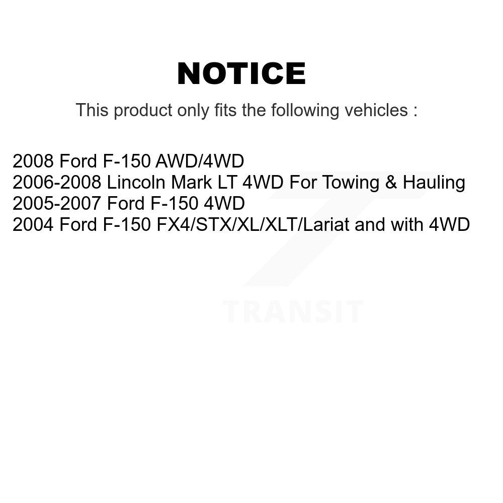 Front Rear Suspension Struts Kit For Ford F-150 Lincoln Mark LT K78-100935