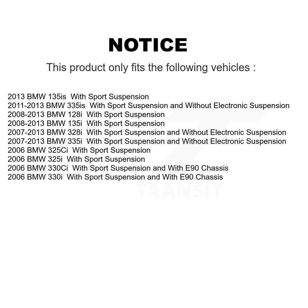 Front Rear Suspension Struts & Shock Absorbers Kit For BMW 328i 335i 128i 135i 325i 330i K78-100990