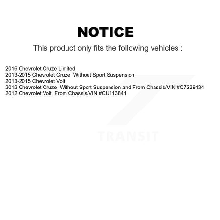 Front Rear Suspension Struts And Shock Absorbers Kit For Chevrolet Cruze Limited Volt K78-101021