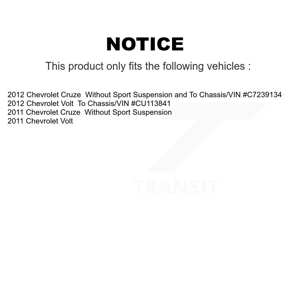 Front Rear Suspension Struts And Shock Absorbers Kit For Chevrolet Cruze Volt K78-101022