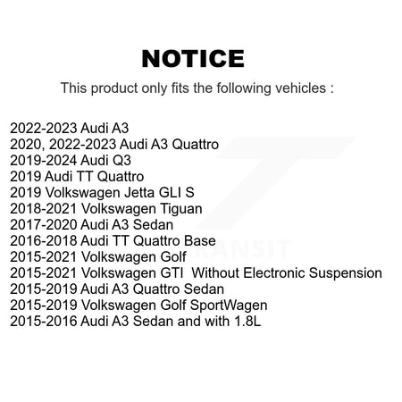 Rear Shock Absorbers Pair For Volkswagen Tiguan Golf Audi Q3 Jetta SportWagen GTI A3 TT K78-101043
