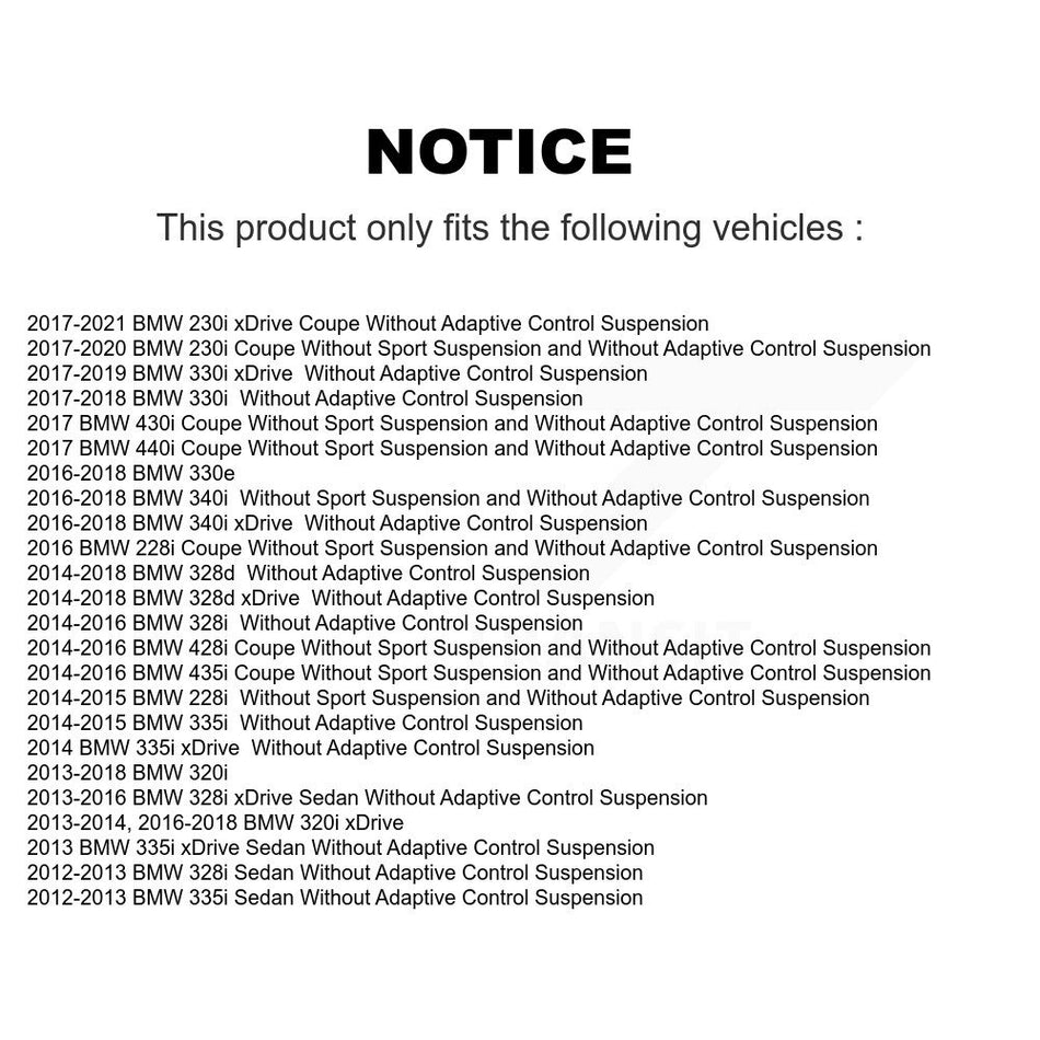 Rear Shock Absorber Pair For BMW 328i xDrive 330i 320i 328d 340i 230i 335i 228i 435i 330e K78-101068