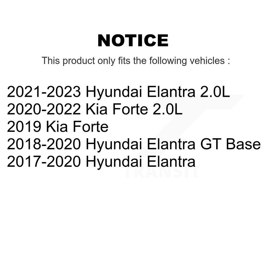 Rear Suspension Shock Absorbers Pair For Hyundai Elantra Kia Forte GT K78-101076