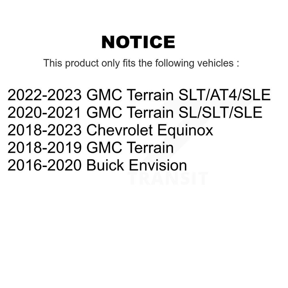 Rear Suspension Shock Absorbers Pair For Chevrolet Equinox GMC Terrain Buick Envision K78-101086