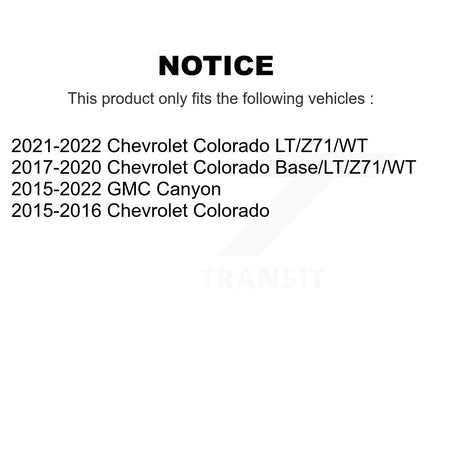 Rear Suspension Shock Absorbers Pair For Chevrolet Colorado GMC Canyon K78-101088