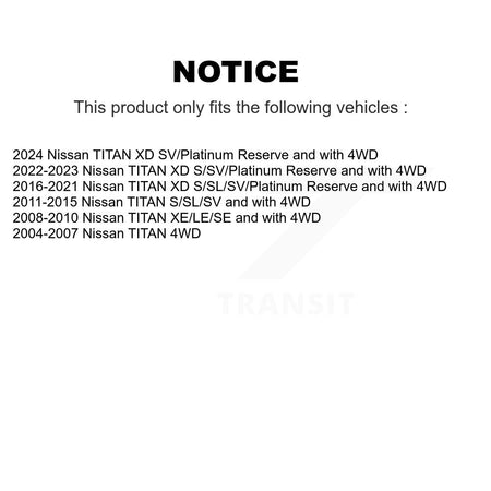 Rear Suspension Shock Absorbers Pair For Nissan TITAN XD K78-101098