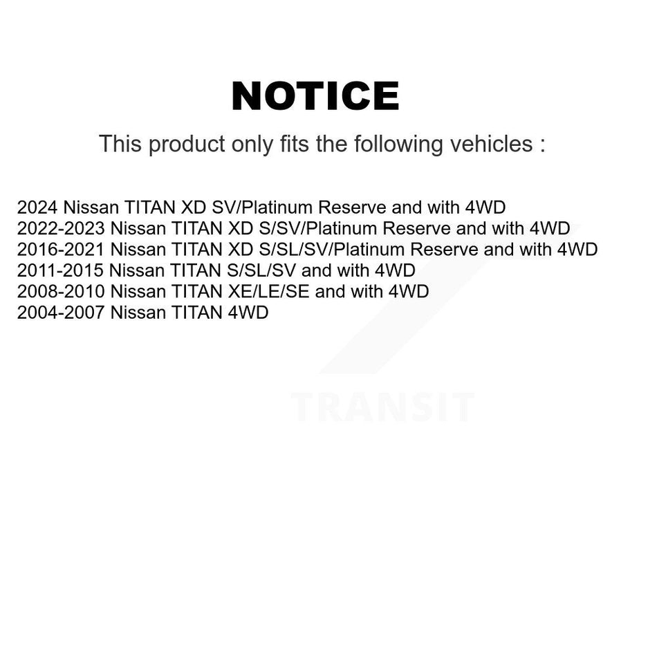 Rear Suspension Shock Absorbers Pair For Nissan TITAN XD K78-101098