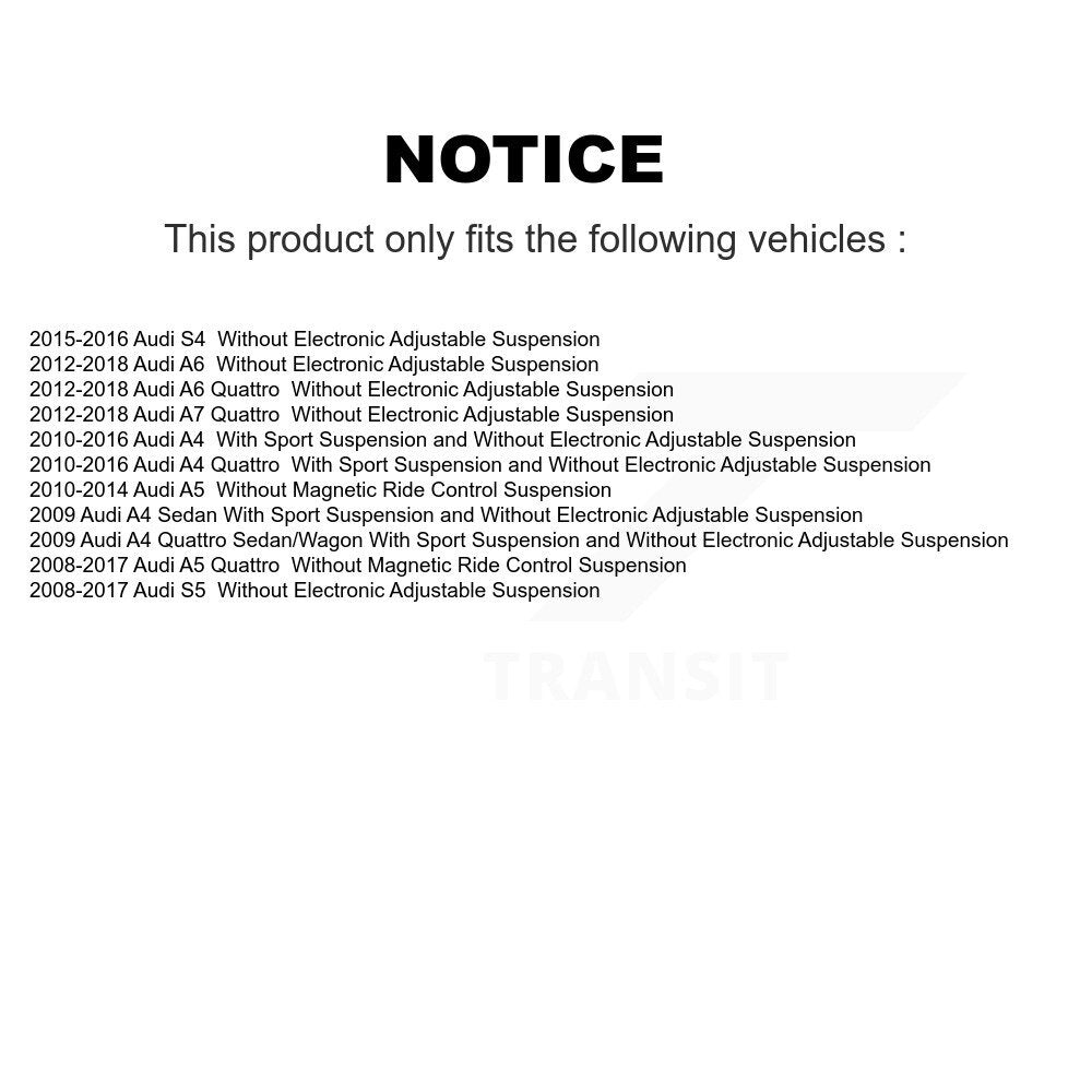 Rear Suspension Shock Absorbers Pair For Audi A4 Quattro A5 S5 A6 A7 S4 K78-101116