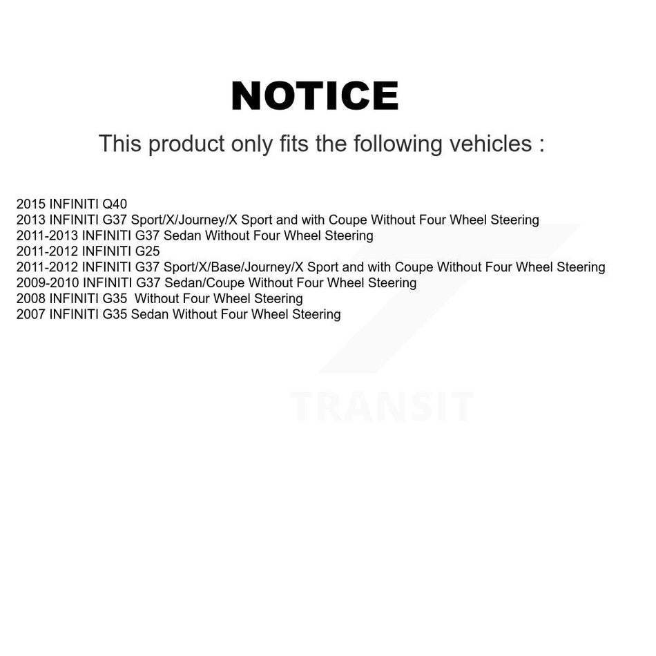 Rear Suspension Shock Absorbers Pair For INFINITI G37 G35 G25 Q40 K78-101119