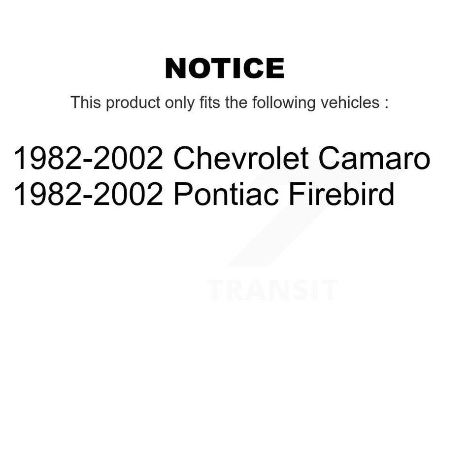 Rear Suspension Shock Absorbers Pair For 1982-2002 Chevrolet Camaro Pontiac Firebird K78-101138