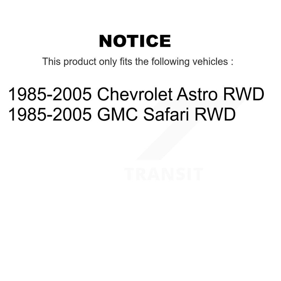 Front Rear Suspension Shock Absorbers Kit For 1985-2005 Chevrolet Astro GMC Safari RWD K78-101159