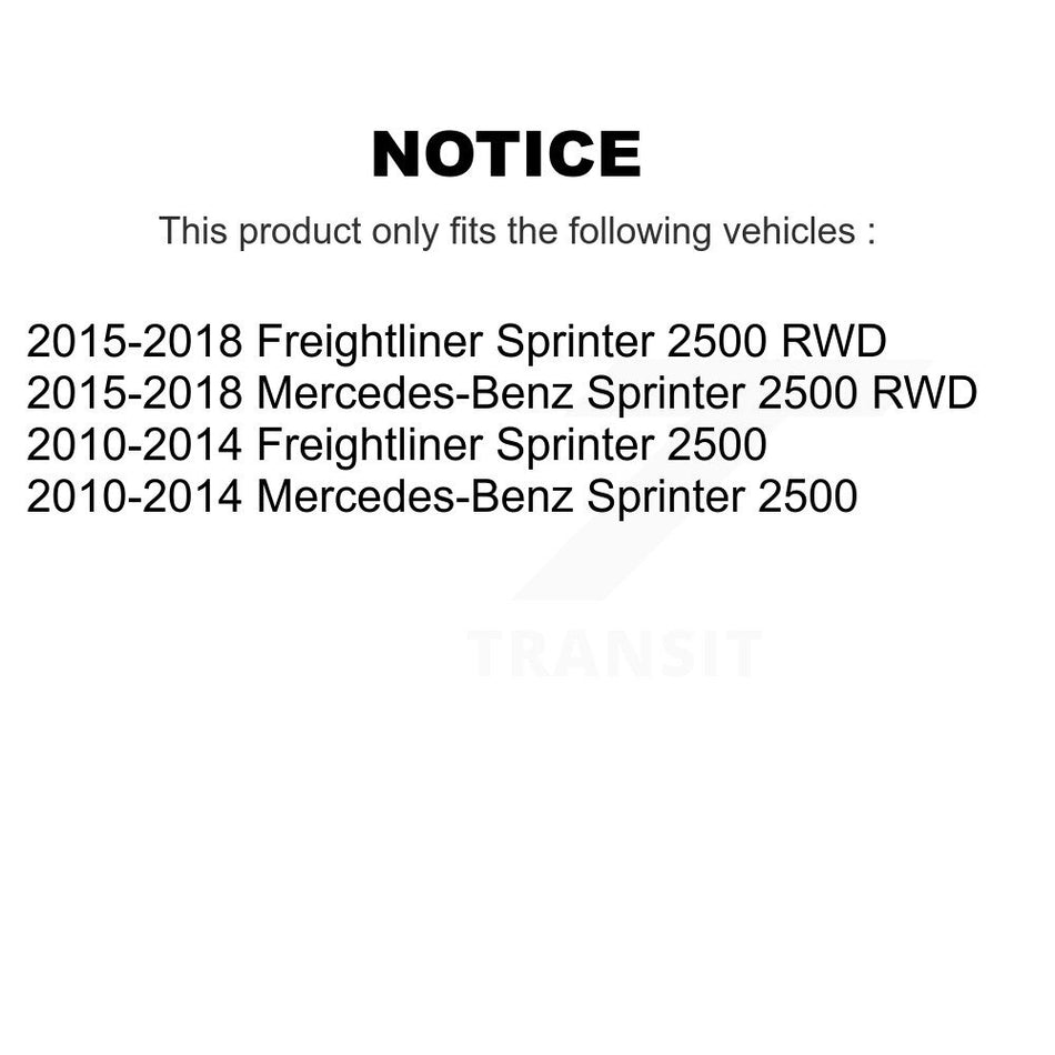 Front Rear Suspension Struts Kit For Sprinter 2500 Mercedes-Benz Freightliner K78-101184