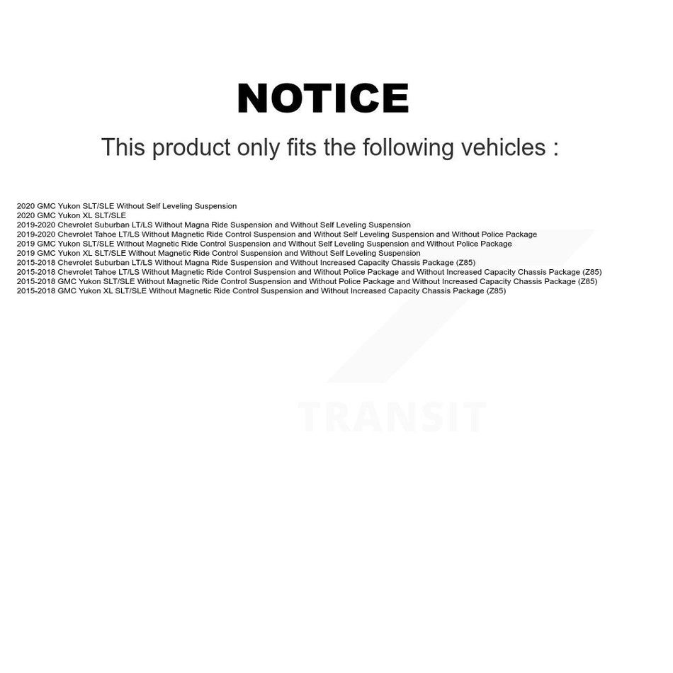 Front Rear Suspension Struts Kit For Chevrolet GMC Tahoe Yukon XL Suburban K78-101188