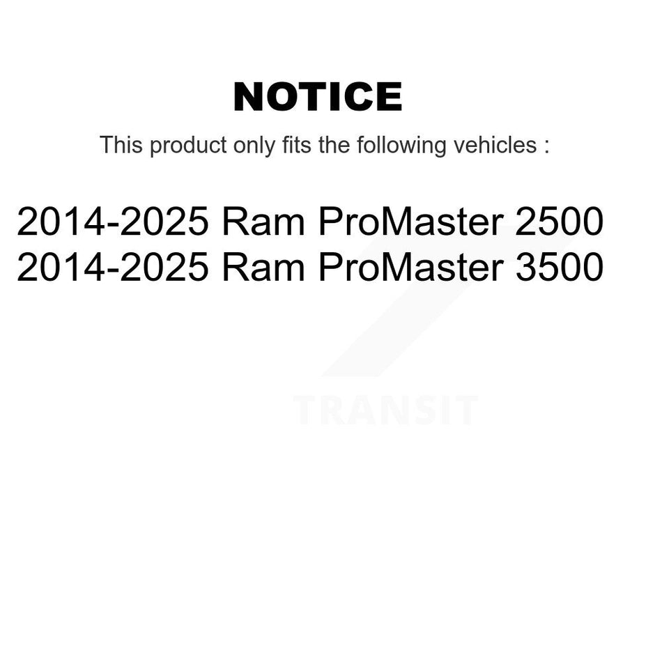 Rear Suspension Shock Absorbers Pair For 2014-2025 Ram ProMaster 2500 3500 K78-101197