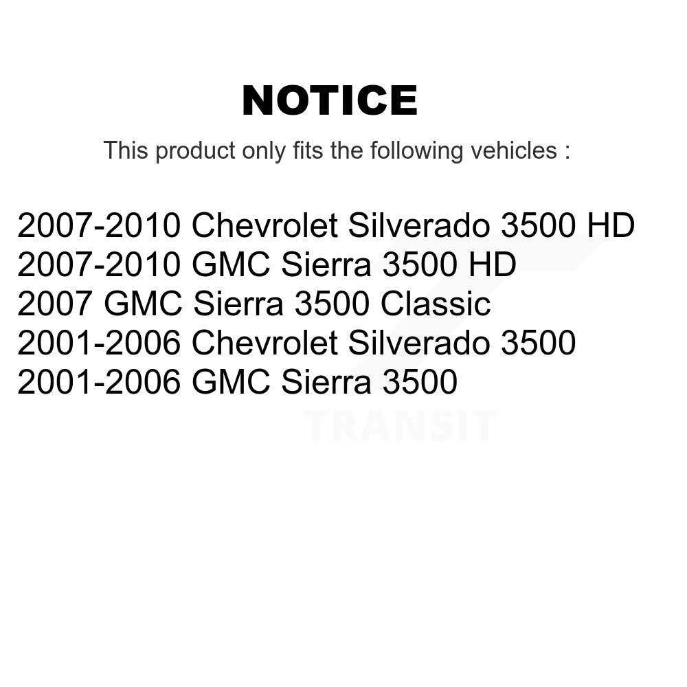 Front Rear Shock Absorbers Kit For GMC Chevrolet Sierra 3500 Silverado HD Classic K78-101232