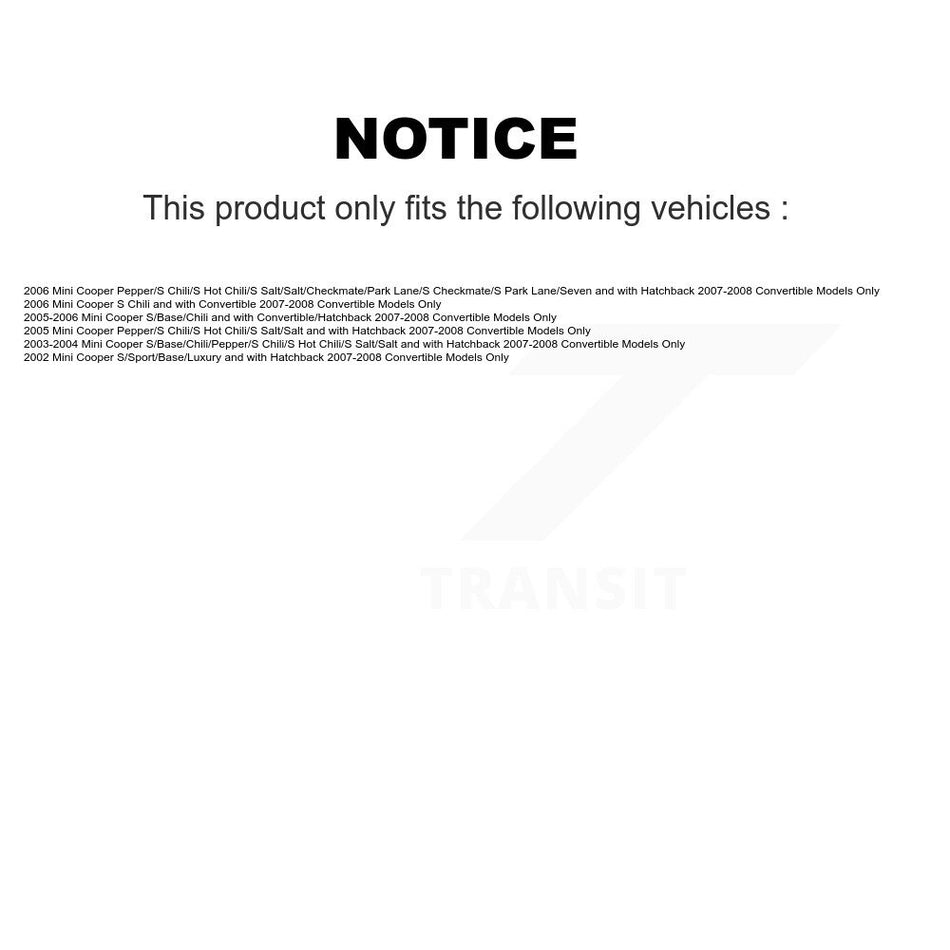 Front Rear Complete Suspension Shocks Strut And Coil Spring Mount Assemblies Kit For Mini Cooper K78A-100308