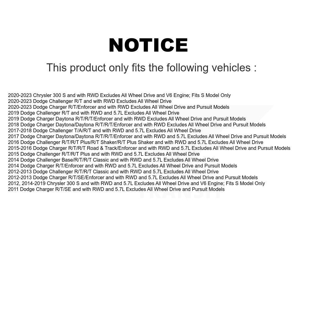 Front Complete Shocks Strut & Coil Spring Pair For Dodge Charger Chrysler 300 Challenger K78A-100492