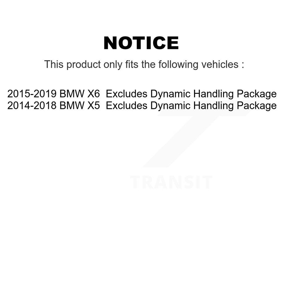 Front Complete Strut & Coil Spring Pair For BMW X5 X6 Excludes Dynamic Handling Package K78A-100494