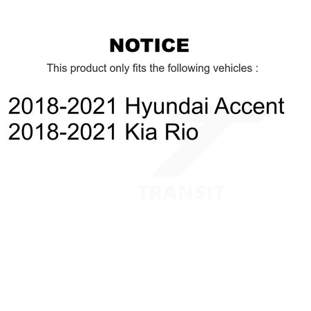 Front Complete Shocks Strut & Coil Spring Mount Kit For 2018-2021 Kia Rio Hyundai Accent K78A-100521