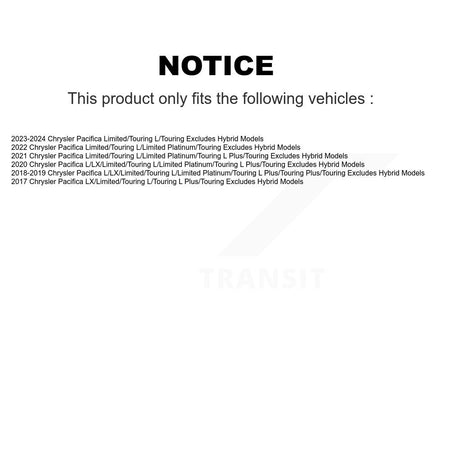 Front Complete Shocks Strut Coil Spring Kit For Chrysler Pacifica Excludes Hybrid Models K78A-100539