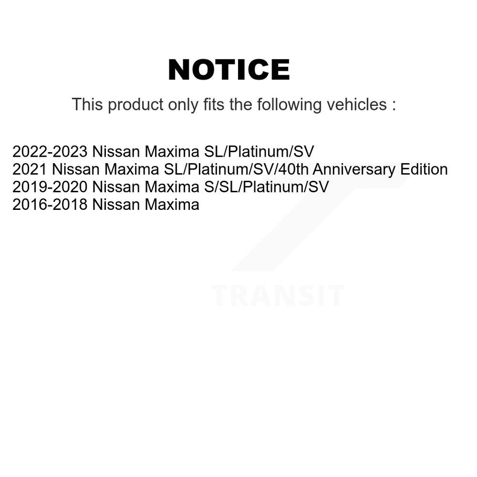 Front Complete Shocks Strut And Coil Spring Mount Assemblies Kit For Nissan Maxima K78A-100550