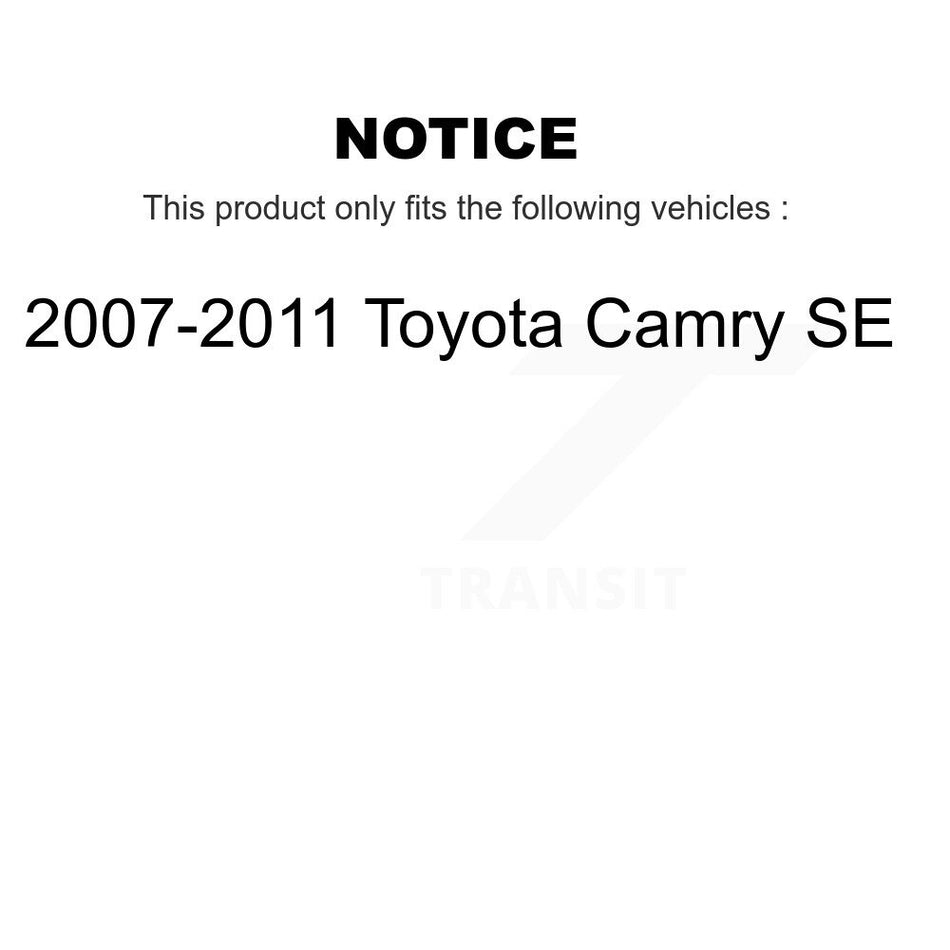 Front Complete Shocks Strut And Coil Spring Assemblies Kit For 2007-2011 Toyota Camry SE K78A-100556