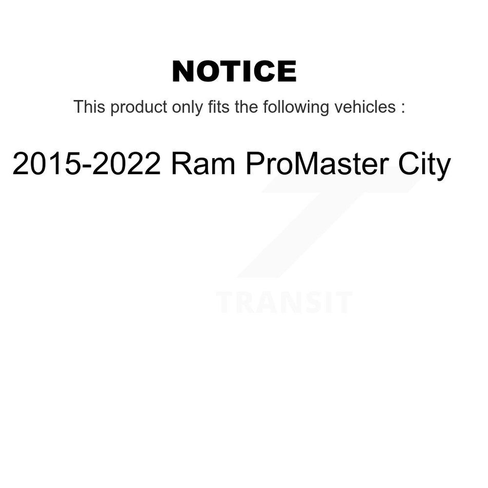 Front Complete Shocks Strut Coil Spring Assemblies Kit For 2015-2022 Ram ProMaster City K78A-100565