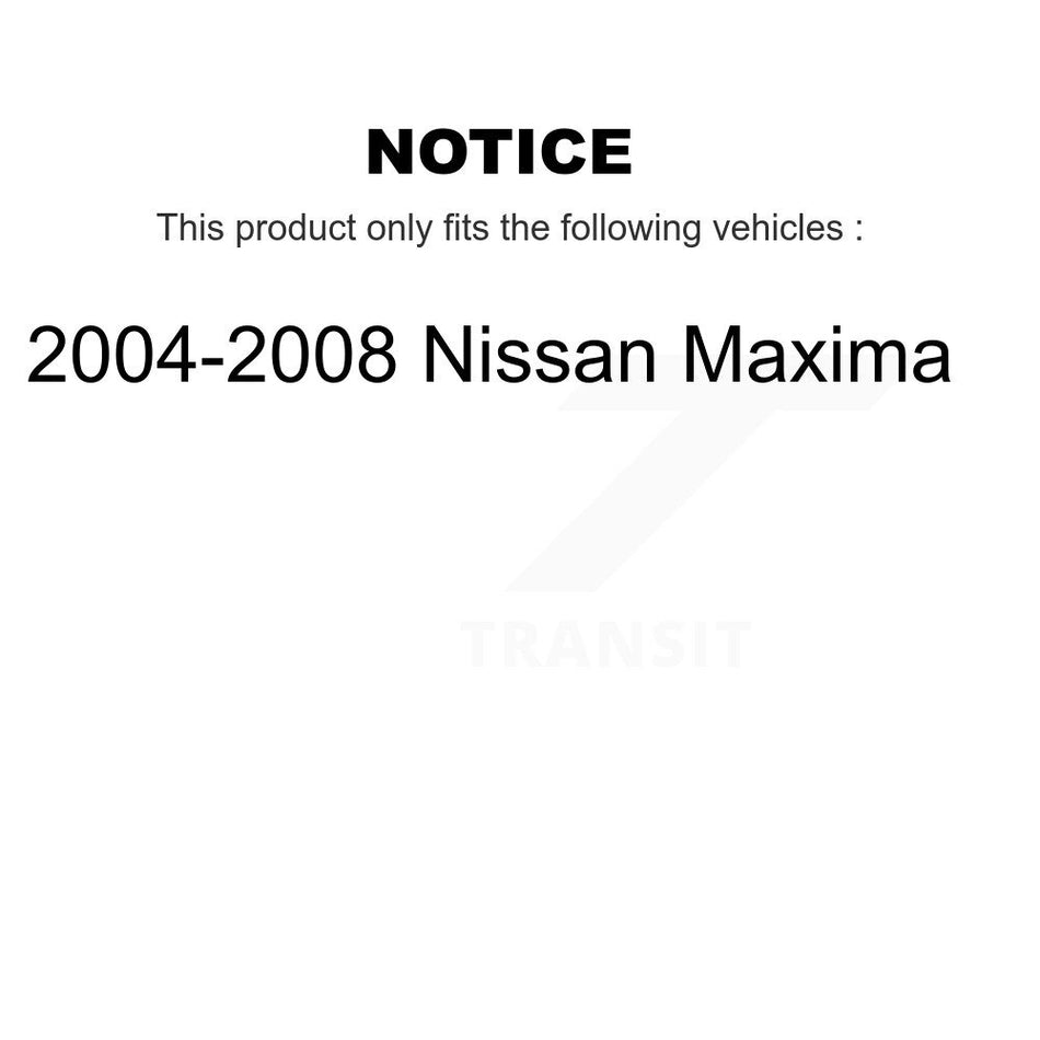 Front Rear Complete Suspension Shocks Strut And Coil Spring Mount Assemblies Kit For 2004-2008 Nissan Maxima - Left Right Side (Driver Passenger) K78M-100099