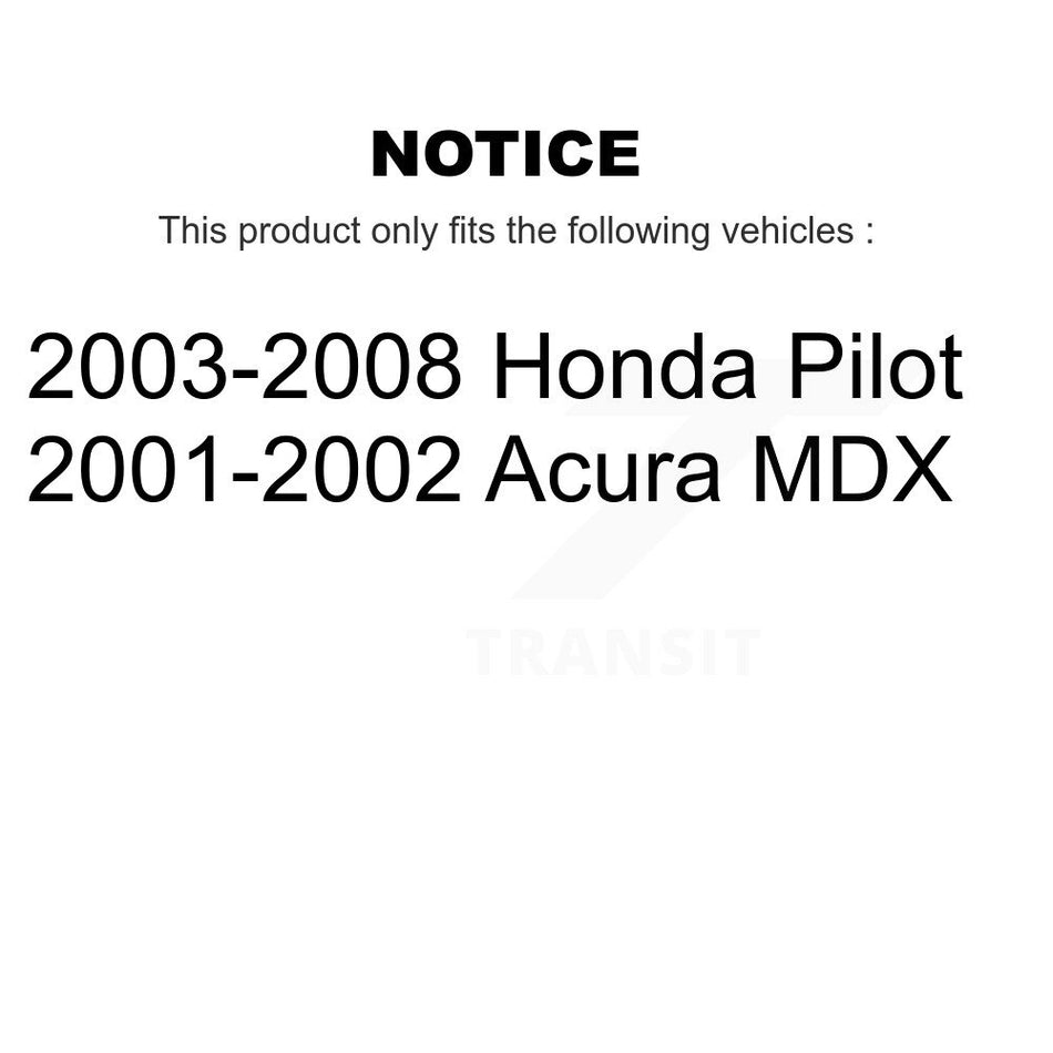 Front Rear Complete Suspension Shocks Strut And Coil Spring Mount Assemblies Kit For Honda Pilot Acura MDX - Left Right Side (Driver Passenger) K78M-100119